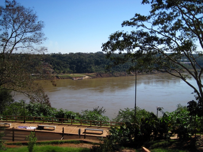 Parana River-Paraguay on the other side